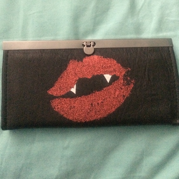 Vampire lips clutch wallet- perfect for Halloween