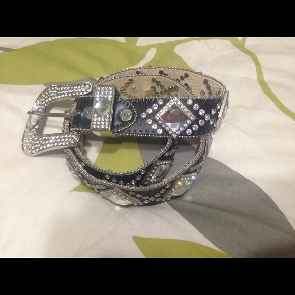 BHW black studded western belt