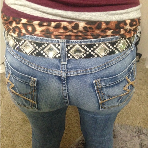 BHW black studded western belt main image 4