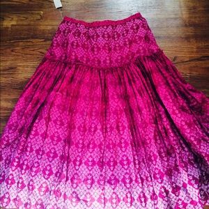 Coldwater creek pink peasant skirt xl new