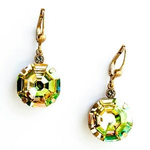 Catherine Popesco Octagon Crystal Pendant Earrings
