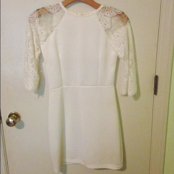 White lace Homecoming dress