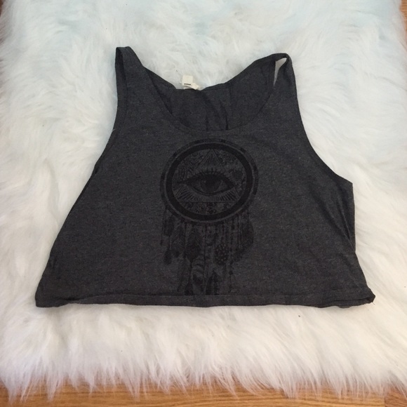 Dark grey crop top