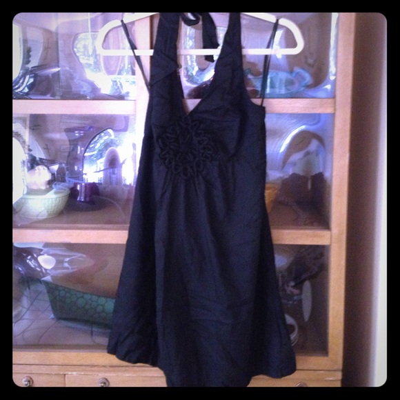 Black halter dress!