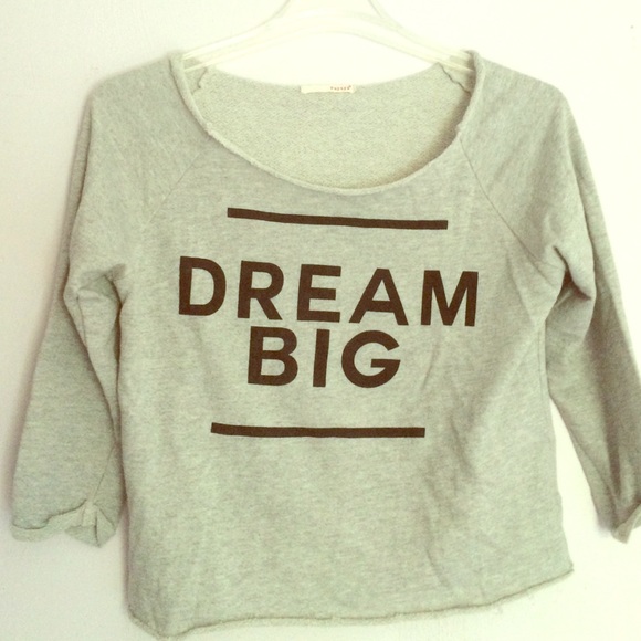 "Dream Big" Off-the-Shoulder Sweater