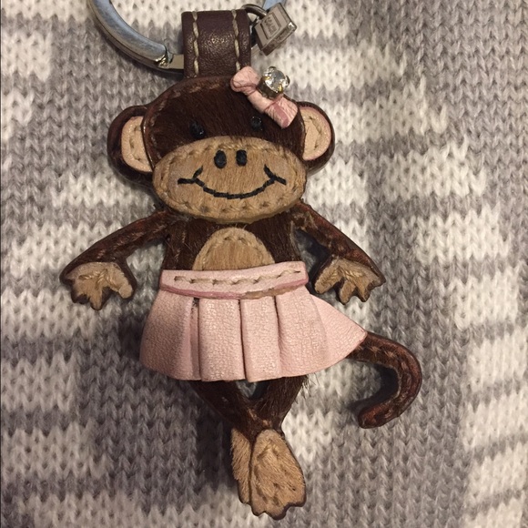 coach monkey keychain
