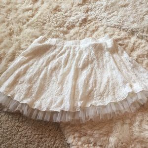 Lace and mesh skater skirt