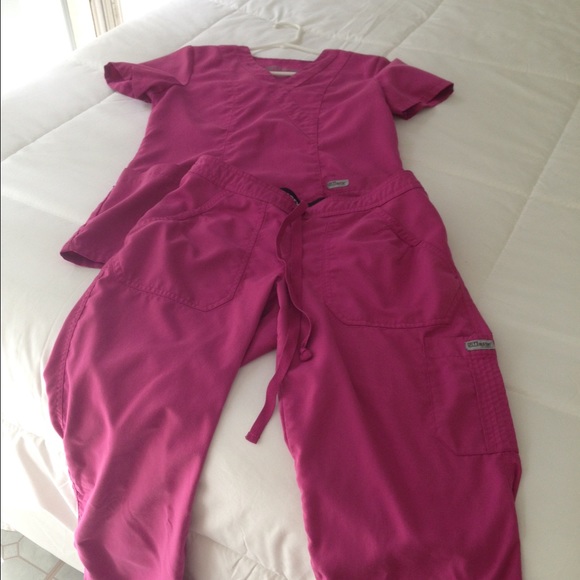 Pink Greys Anatomy scrub set