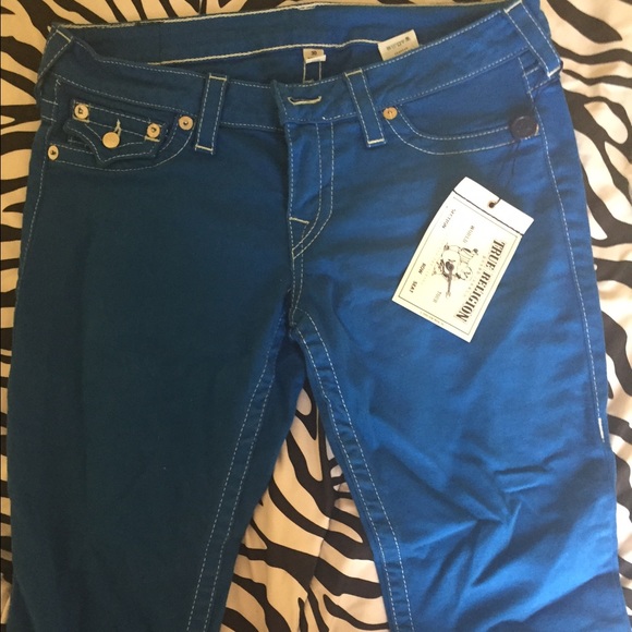 Beach Blue True Religion Skinny Jeans