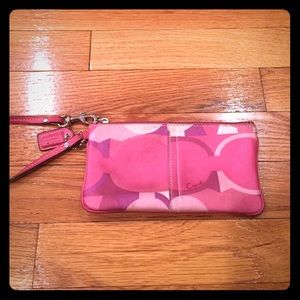 Cute pink Coach wristlet