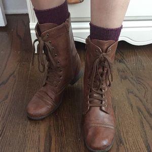 Brown Lace Up Boots