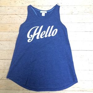 Navy blue graphic tank from Old Navy
