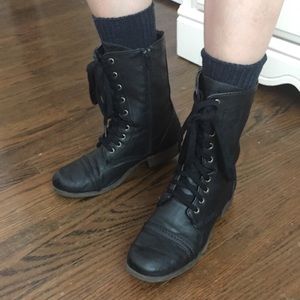 Black Lace Up Boots