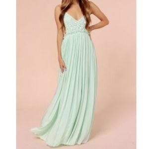 L'atiste Sea Foam Green Maxi Dress