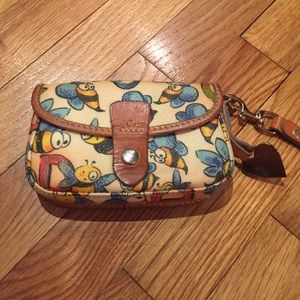 Cute bee themed Dooney & Bourke wristlet