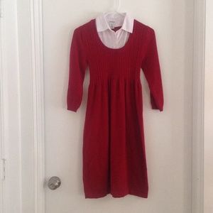 Motherhood MATERNITY Red Cable Sweater Dress