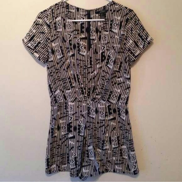 Aztec print romper