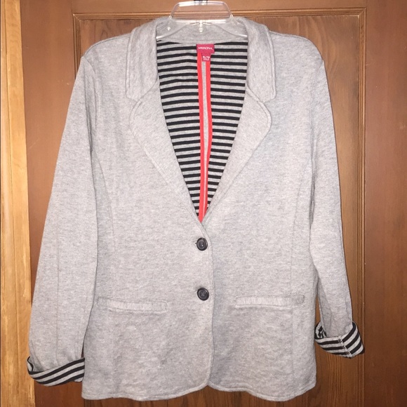 Gray blazer.