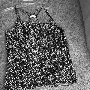 Black And White Floral Pattern Tank