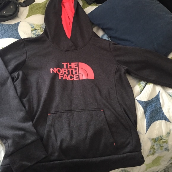 Pink and grey north face