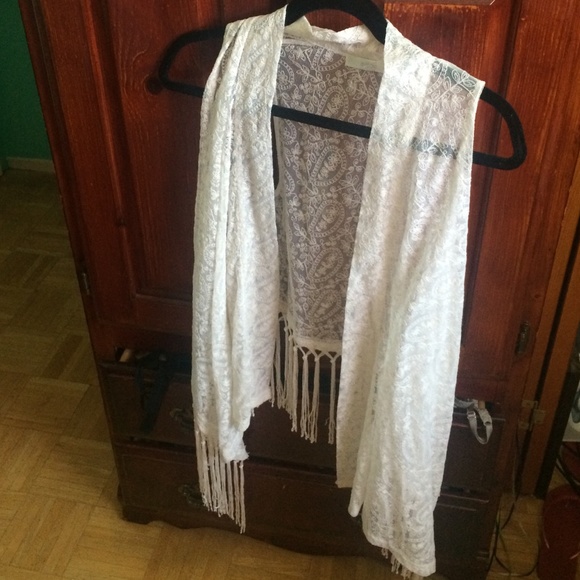 💐LF lace fringe vest 💐