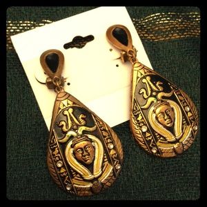 CLIP-ON Egyptian-inspired Earrings