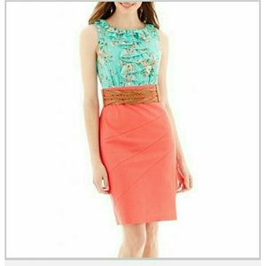 Beautiful pink dress with belt