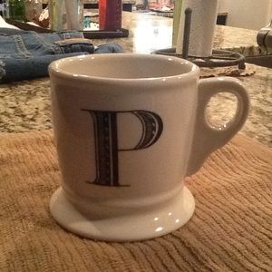 Anthropologie "P" coffee mug