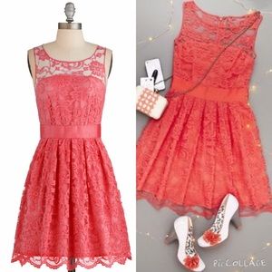 Last chance BB Dakota - ModCloth Coral Lace Dress