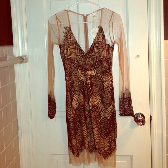 Sheer Black Lace Dress NWT SZ S