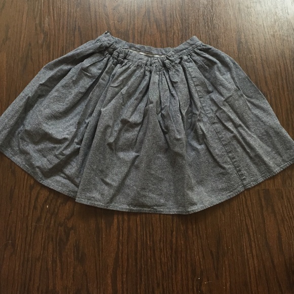 Gray chambray skirt