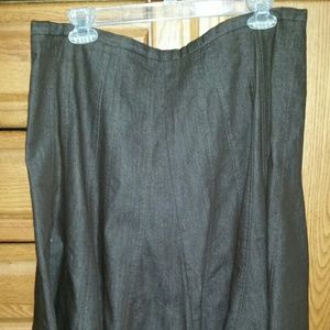 Brown flare skirt