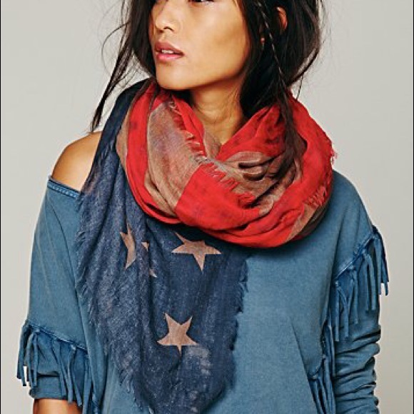 Free people American flag scarf
