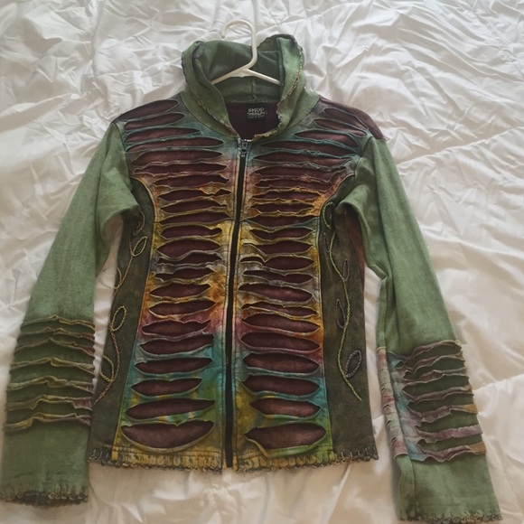 Retro tie-die jacket