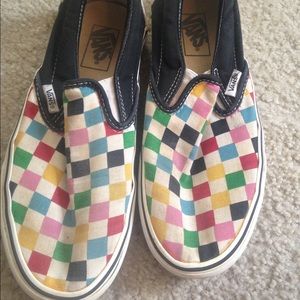 💥Multicolored checkered vans💥