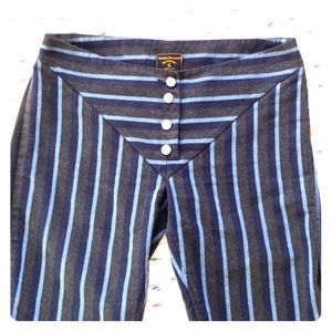 Altered blue striped Vivienne Westwood pants