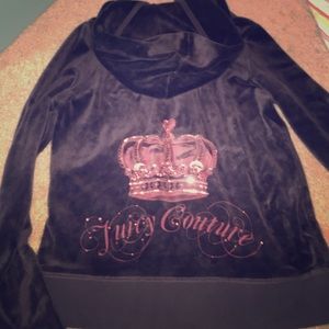 juicy couture suede zip up sweatshirt