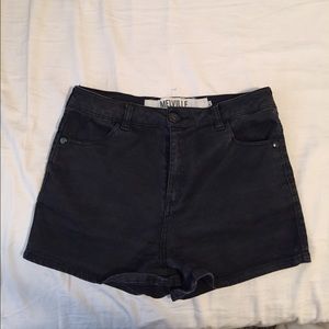 Black high waisted shorts
