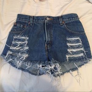 Levi custom high waisted shorts