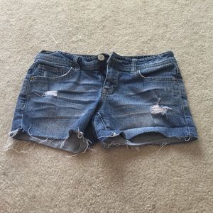 Light blue jean shorts