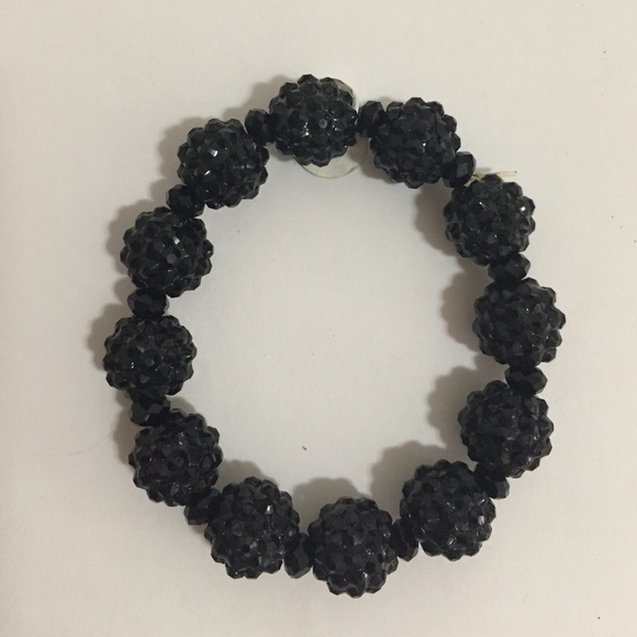 Black Beaded Bracelet