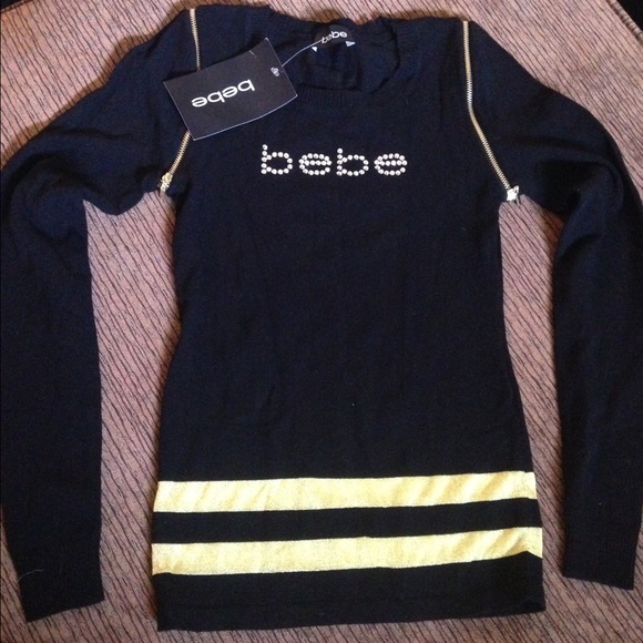 Black Bebe sweater. Size SMALL new with tags