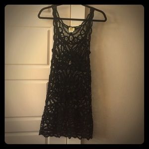 Free People Black Crochet Dress. Size S