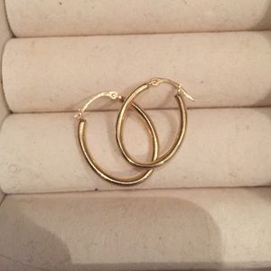 Pair of gold hoop earrings