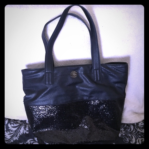Jessica Simpson glitter tote purse