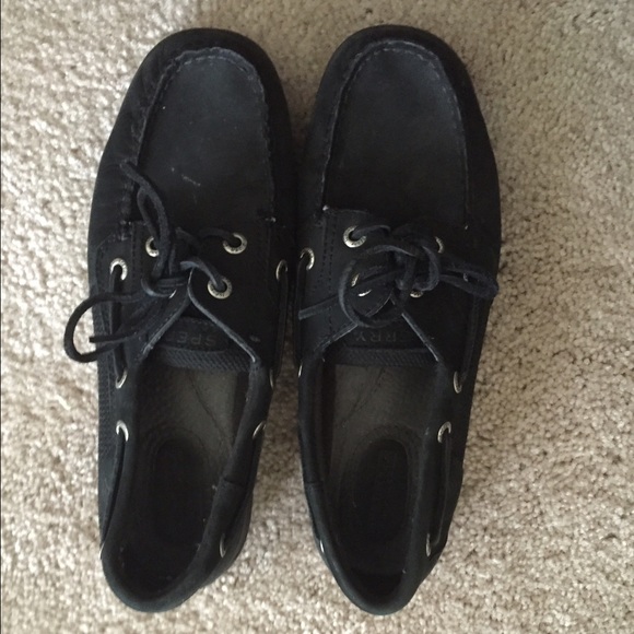 Black Sperry Topsiders
