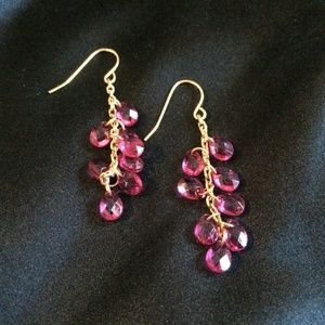 Pink stone earrings