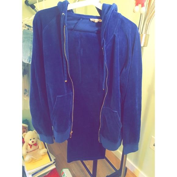 monogram velour original jacket and boot cut pant.