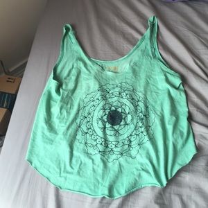 Green Boho Crop Top