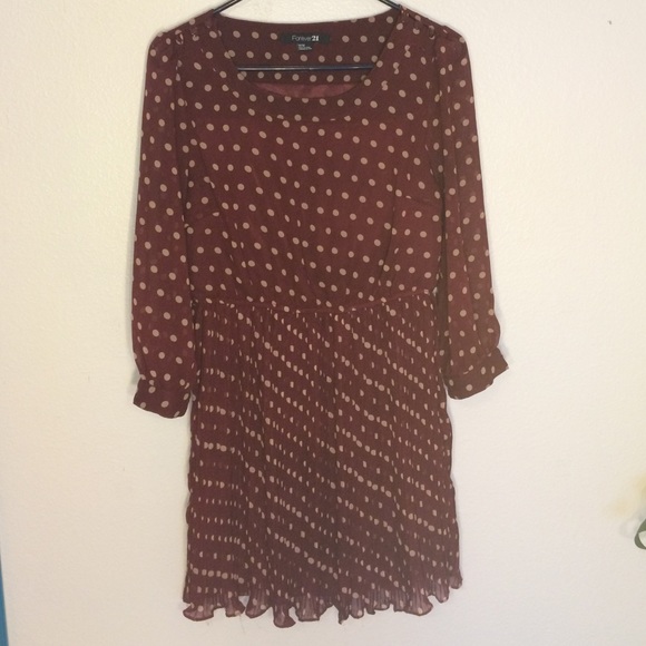 Maroon Polka Dot Dress